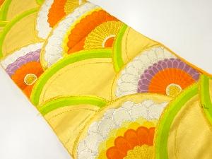 アンティーク　花青海波模様織出し袋帯（材料）